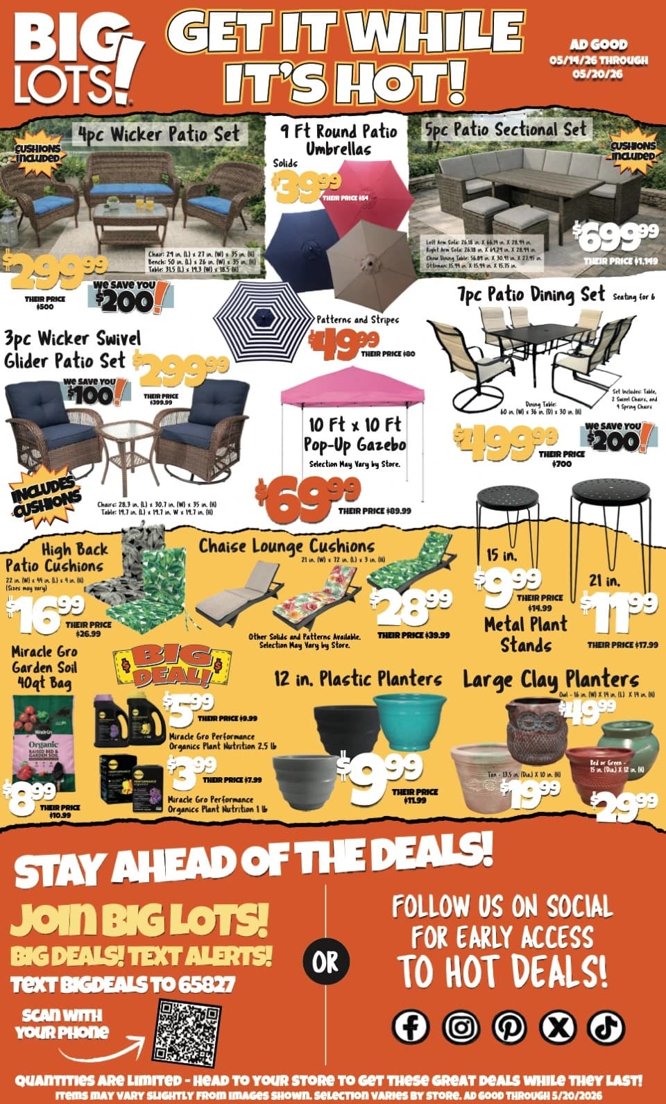BIG CLOSEOUTS…BIG DEALS…BIG SAVINGS